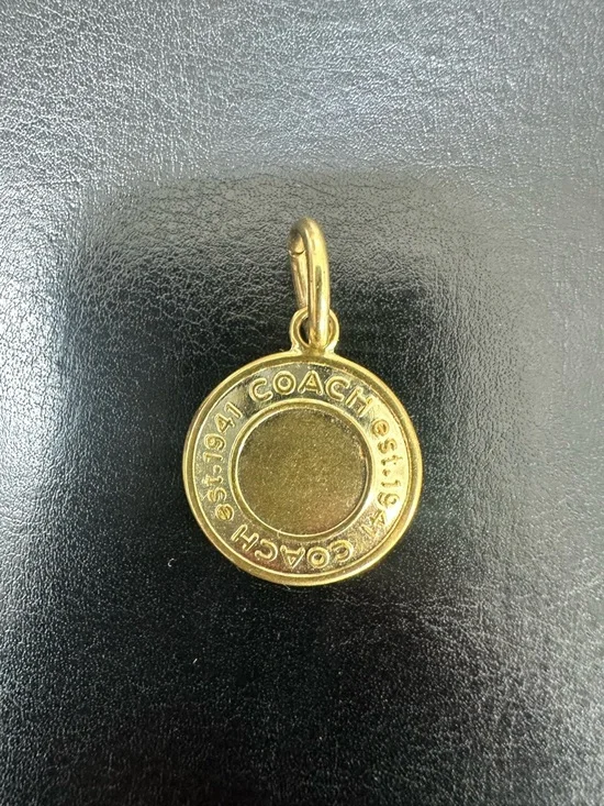 Coach Round brass bag charm - Picture 2 of 4